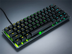 60％サイズでもラピトリ，SOCD，8Kポーリングレート対応の小型キーボード「Huntsman V3 Pro Mini 8KHz」がRazerから