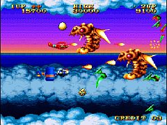 アーケードアーカイブス「原始島」，10月29日配信。オプション機の装着位置で5種類の攻撃を使い分ける1989年のSTG