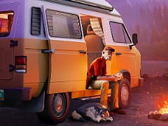 1人の老人がミニバンで思い出の地を旅するナラティブADV「Forever Ago」，配信開始